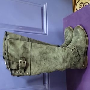 Madden Girl distressed charcoal Grey tall boots!